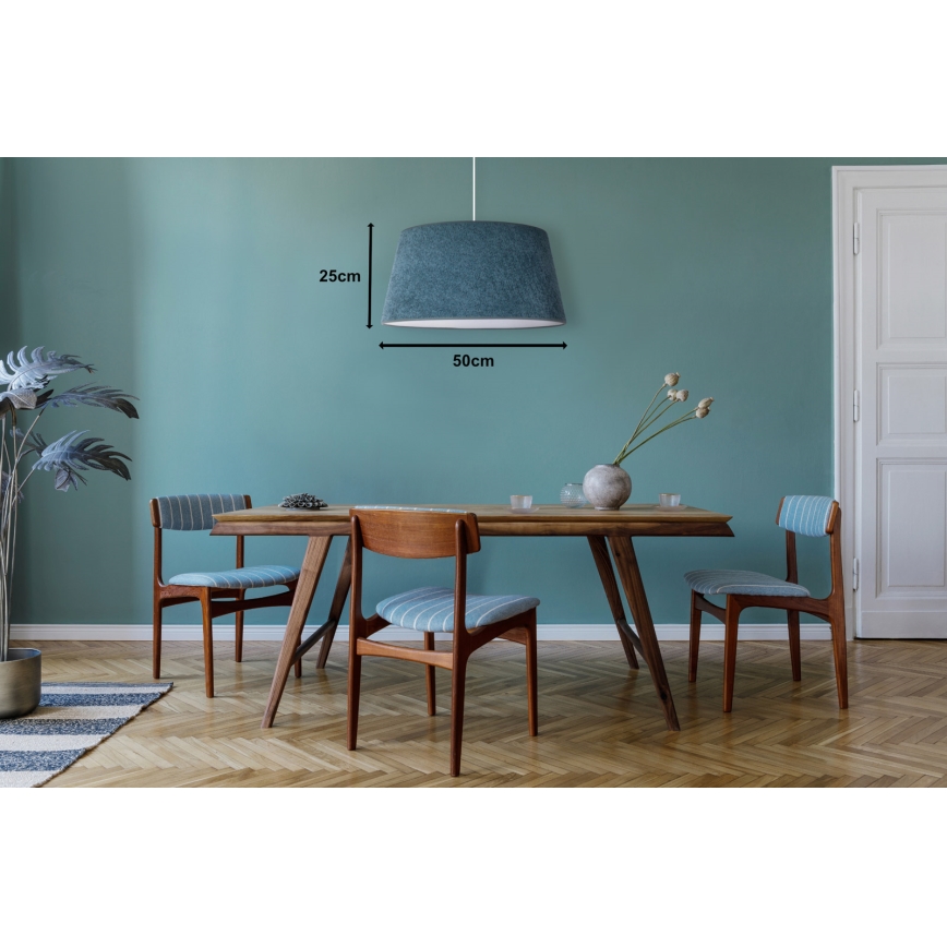 Duolla - Candelabro suspenso BOUCLE 1xE27/15W/230V diâmetro 50 cm turquesa