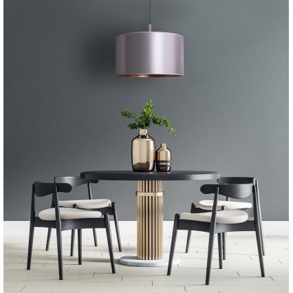 Duolla - Candelabro suspenso CANNES 1xE27/15W/230V diâmetro 45 cm prateado/cobre