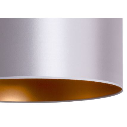 Duolla - Candelabro suspenso CANNES 1xE27/15W/230V diâmetro 50 cm prateado/cobre