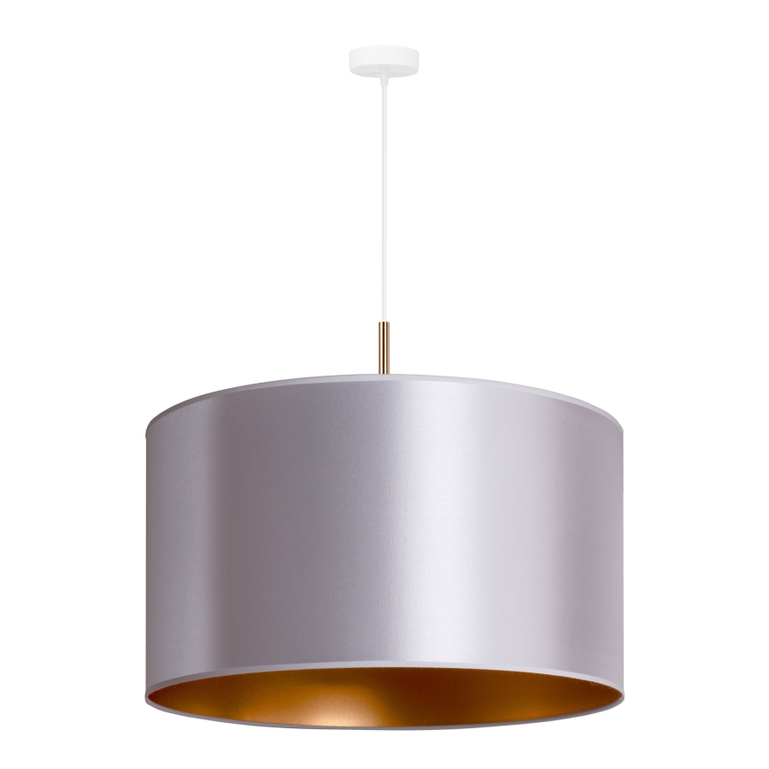 Duolla - Candelabro suspenso CANNES 1xE27/15W/230V diâmetro 50 cm prateado/cobre