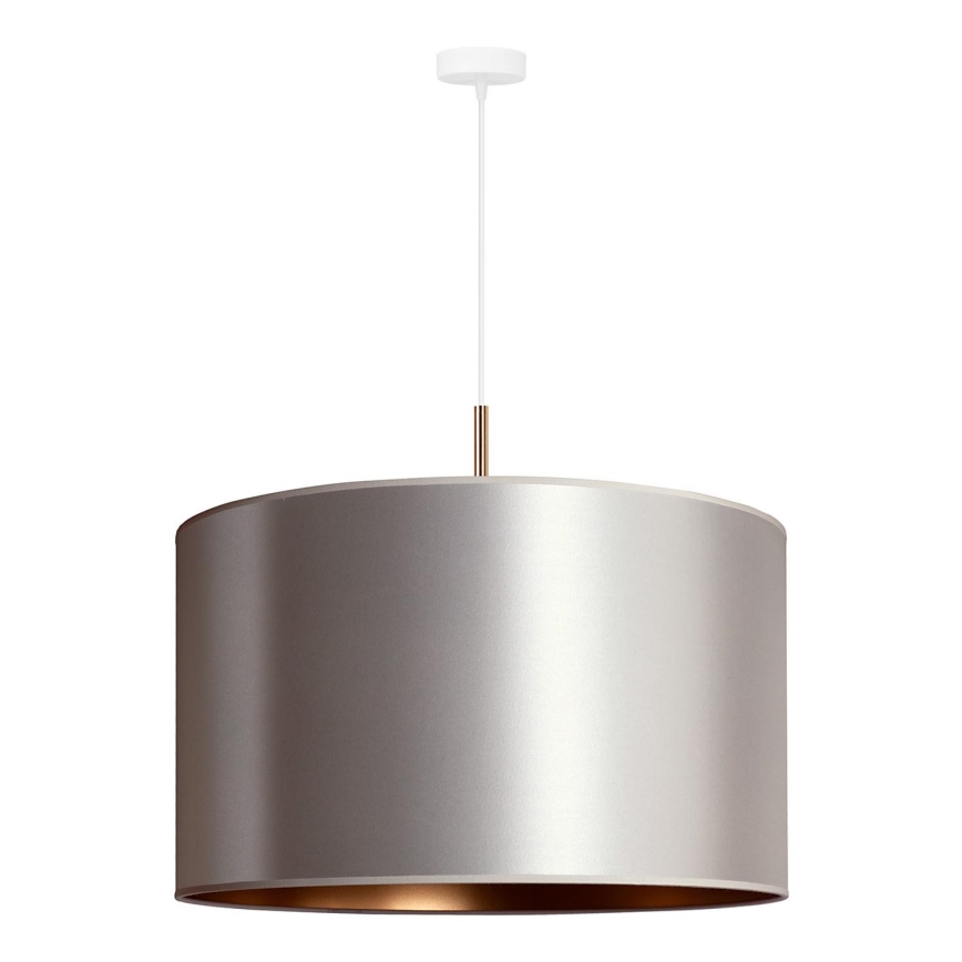 Duolla - Candelabro suspenso CANNES 1xE27/15W/230V diâmetro 50 cm prateado/cobre