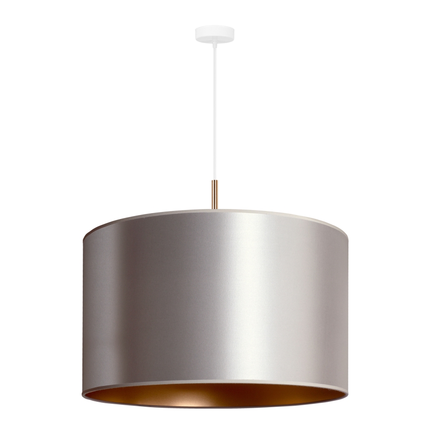 Duolla - Candelabro suspenso CANNES 1xE27/15W/230V diâmetro 50 cm prateado/cobre