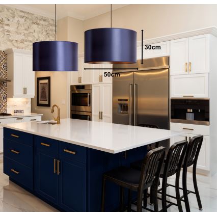 Duolla - Candelabro suspenso CANNES 1xE27/15W/230V diâmetro 50 cm preto/cobre