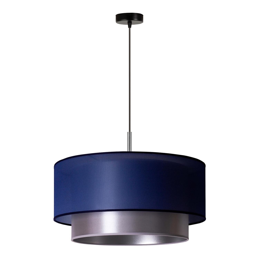 Duolla - Candelabro suspenso NANTES 1xE27/15W/230V diâmetro 45 cm azul/prateado