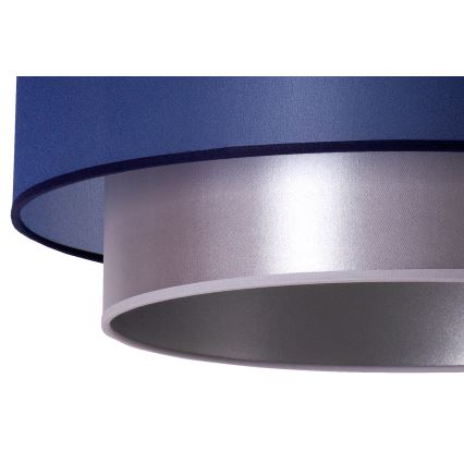 Duolla - Candelabro suspenso NANTES 1xE27/15W/230V diâmetro 45 cm azul/prateado