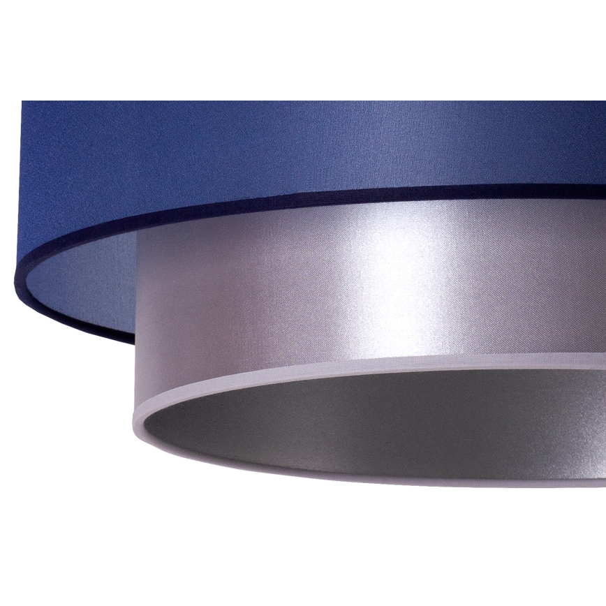 Duolla - Candelabro suspenso NANTES 1xE27/15W/230V diâmetro 45 cm azul/prateado