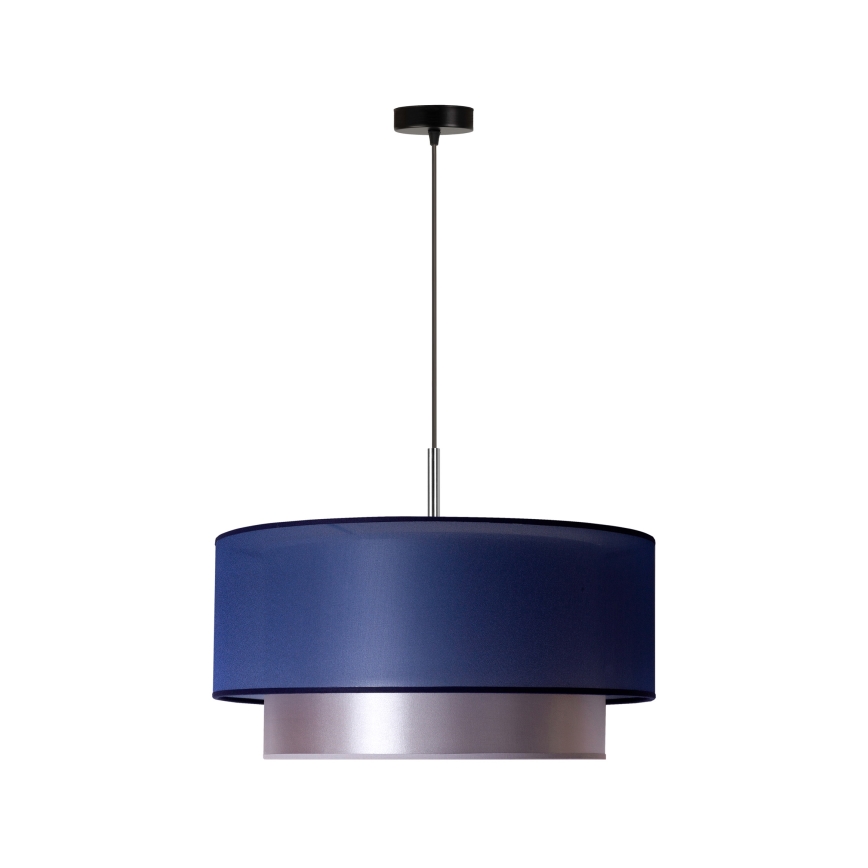 Duolla - Candelabro suspenso NANTES 1xE27/15W/230V diâmetro 45 cm azul/prateado