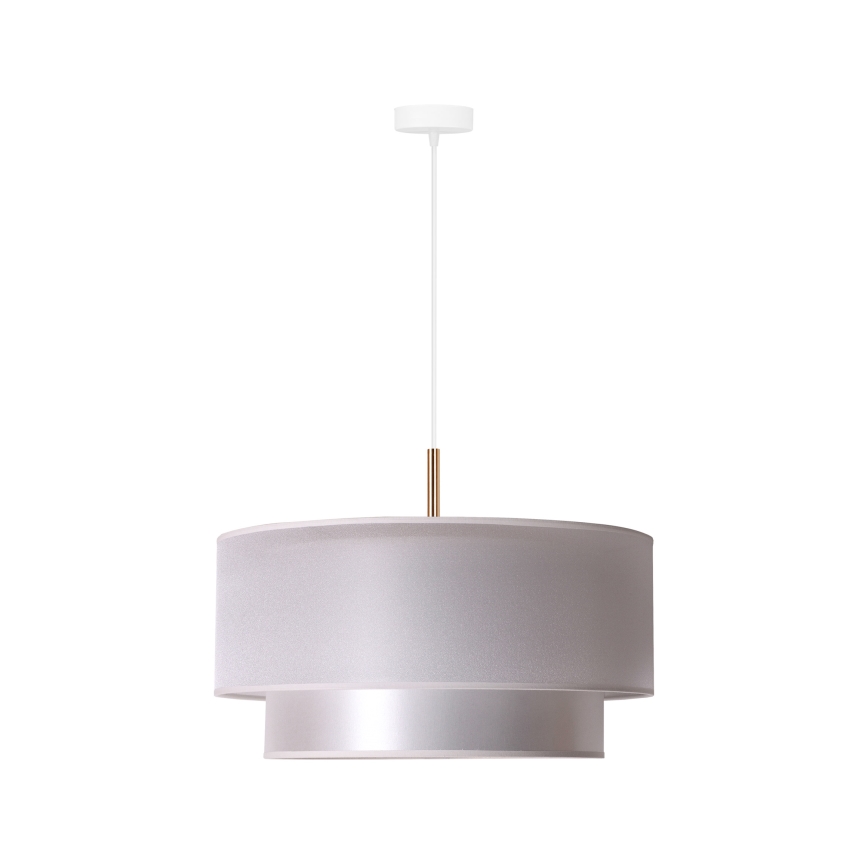 Duolla - Candelabro suspenso NANTES 1xE27/15W/230V diâmetro 45 cm prateado/cobre