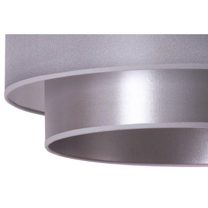 Duolla - Candelabro suspenso NANTES 1xE27/15W/230V diâmetro 45 cm prateado