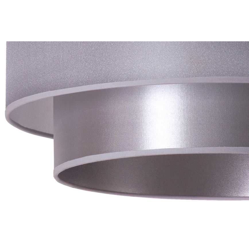 Duolla - Candelabro suspenso NANTES 1xE27/15W/230V diâmetro 45 cm prateado
