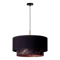 Duolla - Candelabro suspenso NANTES 1xE27/15W/230V diâmetro 45 cm preto/cobre