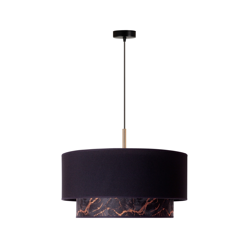 Duolla - Candelabro suspenso NANTES 1xE27/15W/230V diâmetro 45 cm preto/cobre