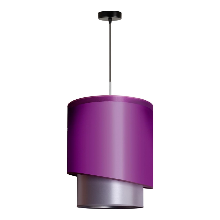 Duolla - Candelabro suspenso PARIS 1xE27/15W/230V diâmetro 40 cm roxo/prateado