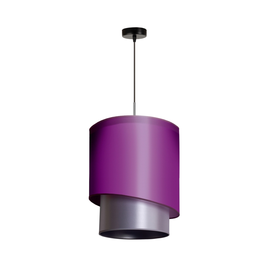 Duolla - Candelabro suspenso PARIS 1xE27/15W/230V diâmetro 40 cm roxo/prateado