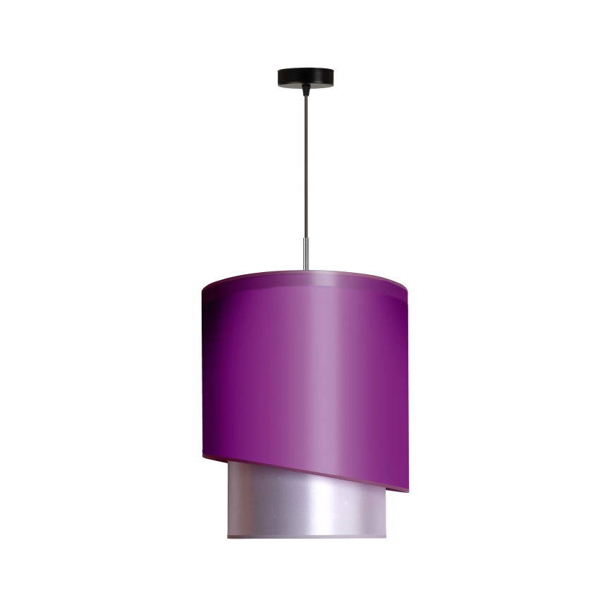 Duolla - Candelabro suspenso PARIS 1xE27/15W/230V diâmetro 40 cm roxo/prateado