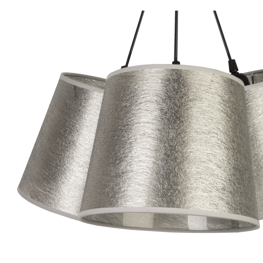 Duolla - Candelabro suspenso ROSSA 3xE27/40W/230V prateado