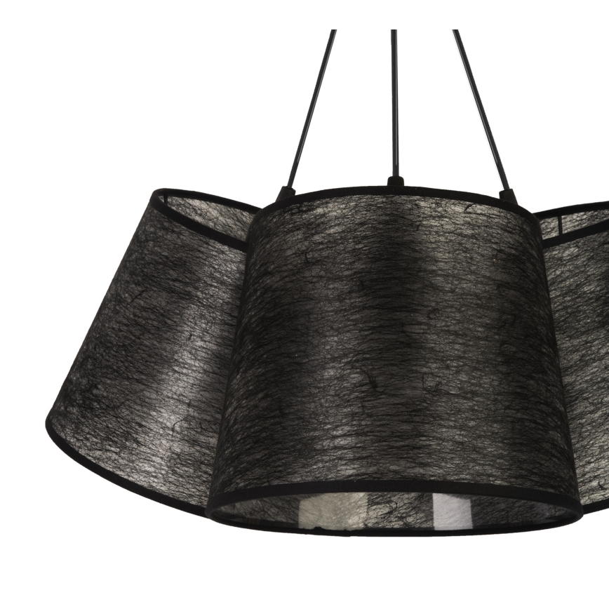 Duolla - Candelabro suspenso ROSSA 3xE27/40W/230V preto
