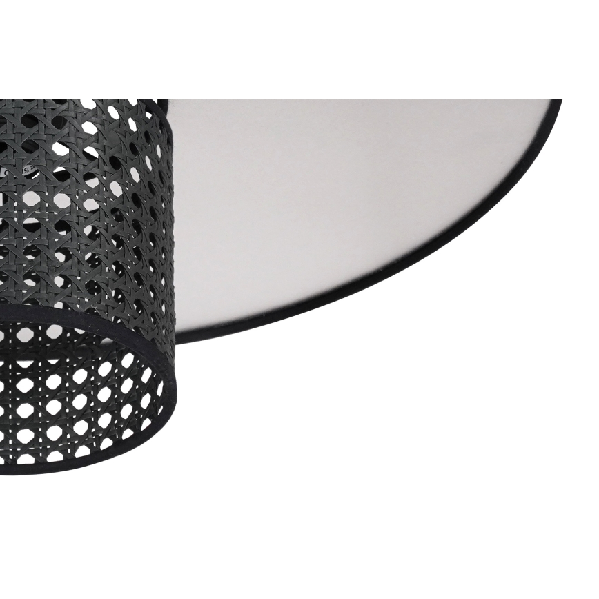 Duolla - Iluminação de parede TOKYO RATTAN 1xE27/15W/230V diâmetro 50 cm prateado/preto