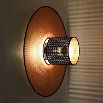 Duolla - Iluminação de parede TOKYO SHINY 1xE27/15W/230V diâmetro 50 cm cobre/preto