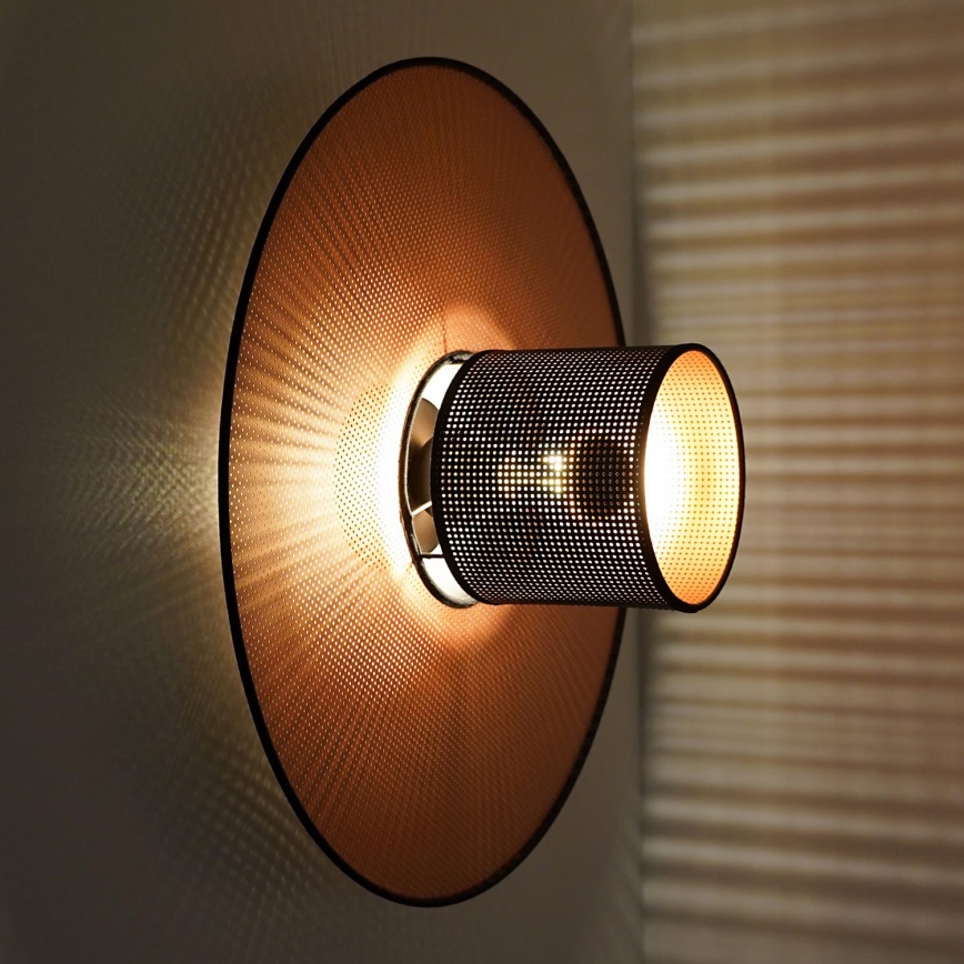 Duolla - Iluminação de parede TOKYO SHINY 1xE27/15W/230V diâmetro 50 cm cobre/preto
