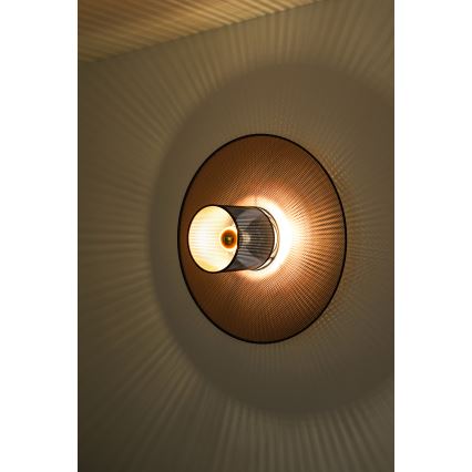 Duolla - Iluminação de parede TOKYO SHINY 1xE27/15W/230V diâmetro 50 cm cobre/preto