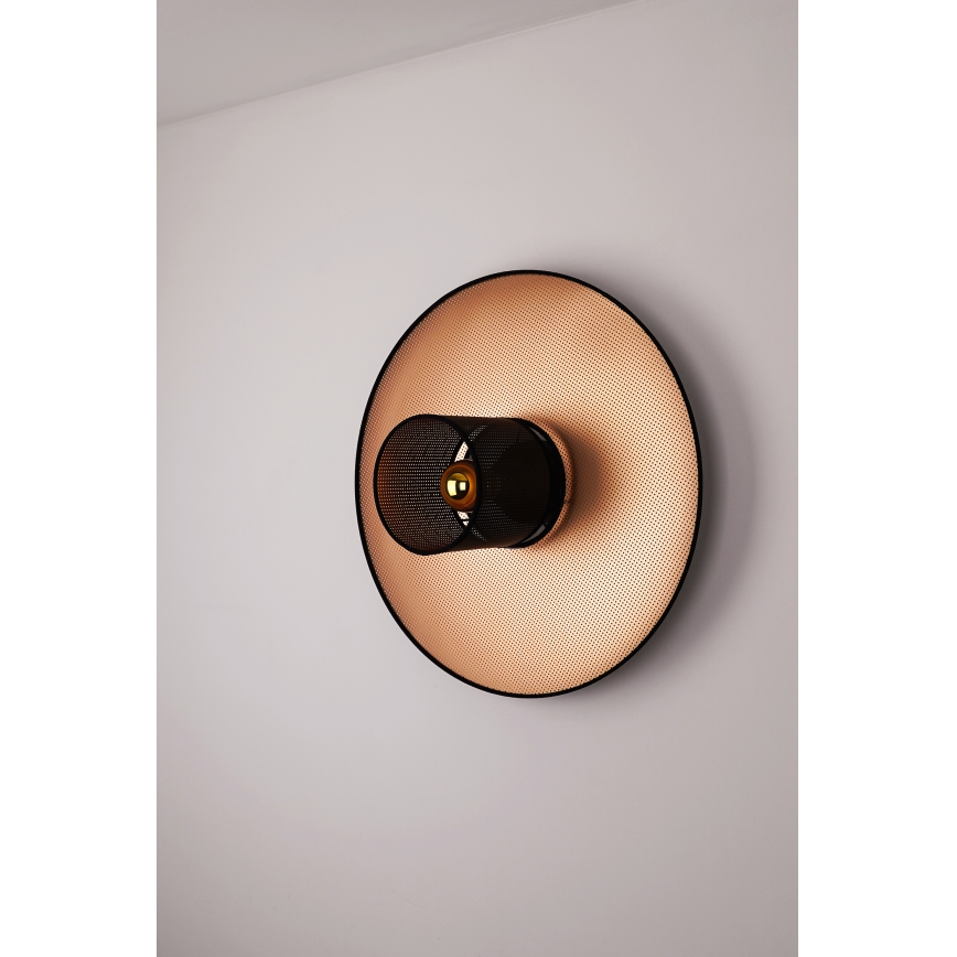Duolla - Iluminação de parede TOKYO SHINY 1xE27/15W/230V diâmetro 50 cm cobre/preto