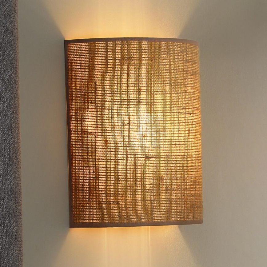 Duolla - Iluminação de parede YUTE 1xE27/15W/230V diâmetro 20 cm castanho