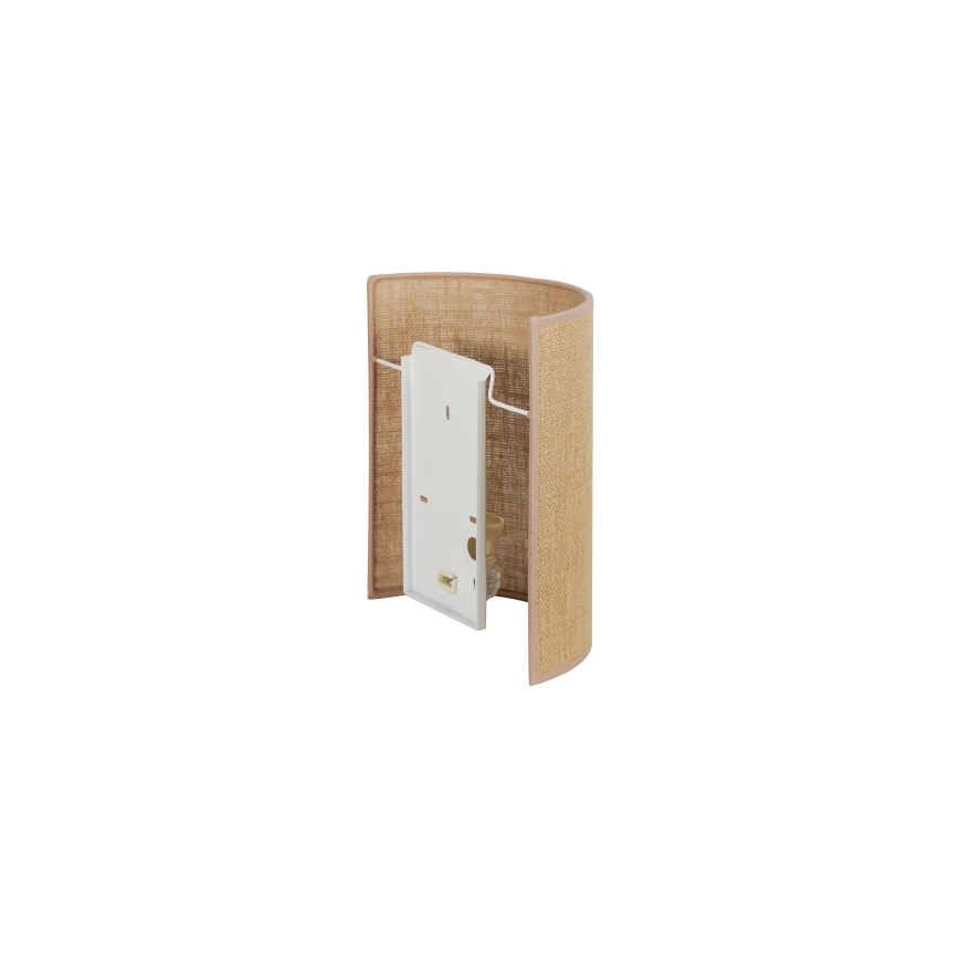 Duolla - Iluminação de parede YUTE 1xE27/15W/230V diâmetro 20 cm castanho