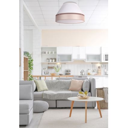 Duolla - Iluminação de teto AVIGNON 1xE27/15W/230V diâmetro 50 cm branco/bege