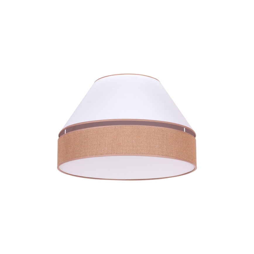 Duolla - Iluminação de teto AVIGNON 1xE27/15W/230V diâmetro 50 cm branco/castanho