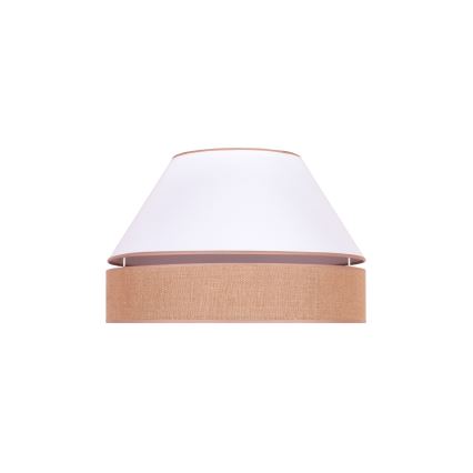 Duolla - Iluminação de teto AVIGNON 1xE27/15W/230V diâmetro 50 cm branco/castanho