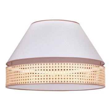 Duolla - Iluminação de teto AVIGNON 1xE27/15W/230V diâmetro 50 cm branco/vime