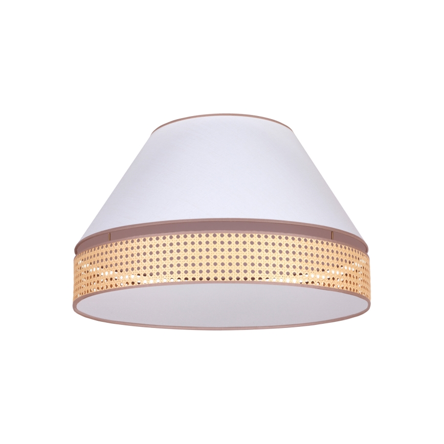 Duolla - Iluminação de teto AVIGNON 3xE27/15W/230V diâmetro 60 cm branco/vime