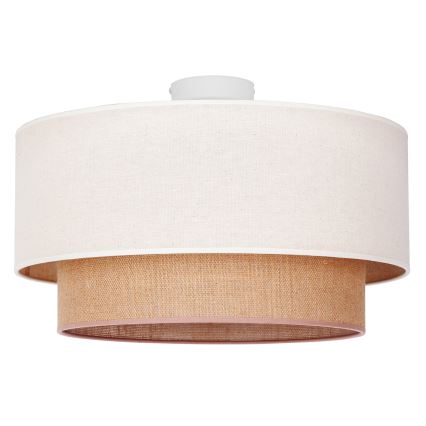 Duolla - Iluminação de teto BOHO 1xE27/15W/230V d. 45 cm bege/castanho