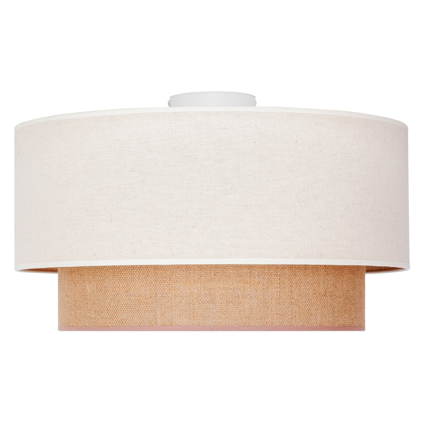Duolla - Iluminação de teto BOHO 1xE27/15W/230V d. 45 cm bege/castanho