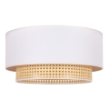 Duolla - Iluminação de teto BOHO 1xE27/15W/230V d. 45 cm cremoso/vime
