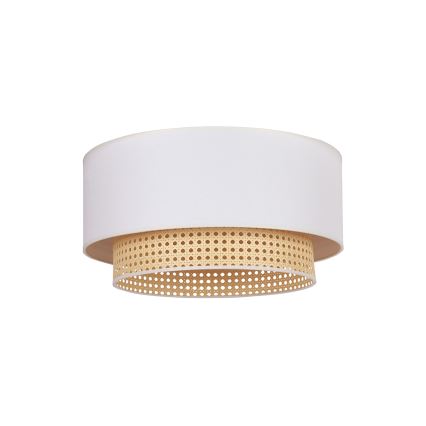 Duolla - Iluminação de teto BOHO 1xE27/15W/230V d. 45 cm cremoso/vime