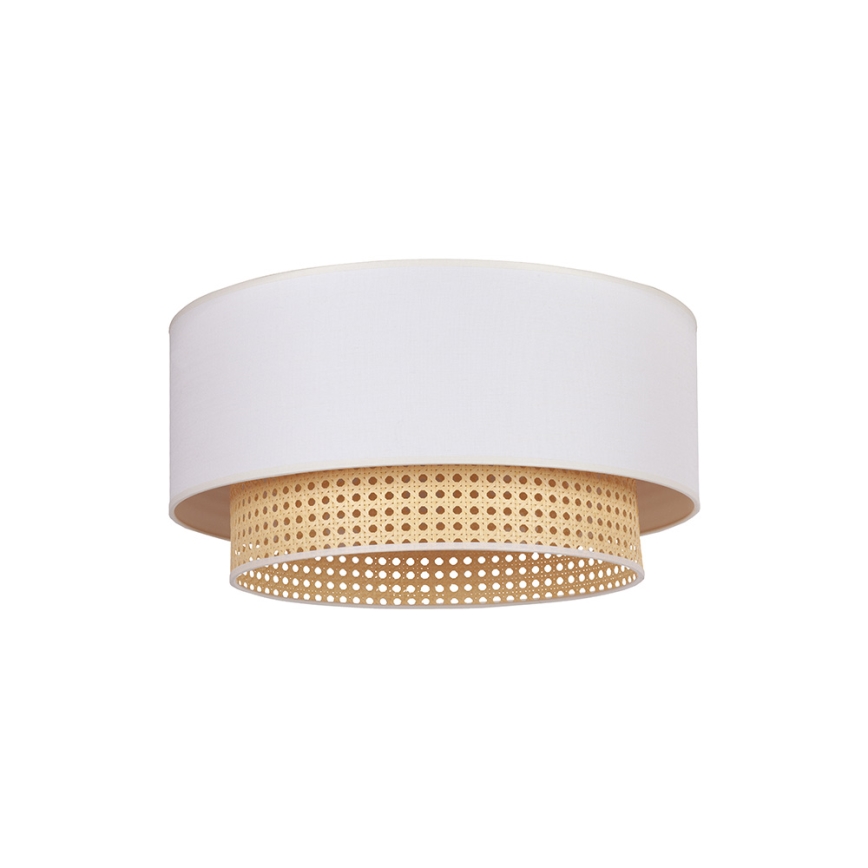 Duolla - Iluminação de teto BOHO 1xE27/15W/230V d. 45 cm cremoso/vime