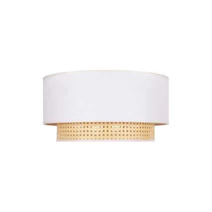 Duolla - Iluminação de teto BOHO 1xE27/15W/230V d. 45 cm cremoso/vime
