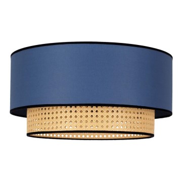 Duolla - Iluminação de teto BOHO 1xE27/15W/230V diâmetro 45 cm azul/vime