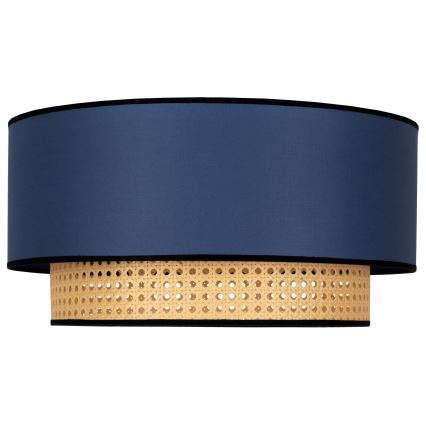 Duolla - Iluminação de teto BOHO 1xE27/15W/230V diâmetro 45 cm azul/vime