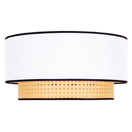 Duolla - Iluminação de teto BOHO 1xE27/15W/230V diâmetro 45 cm branco/vime