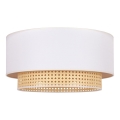 Duolla - Iluminação de teto BOHO 3xE27/15W/230V d. 60 cm cremoso/vime