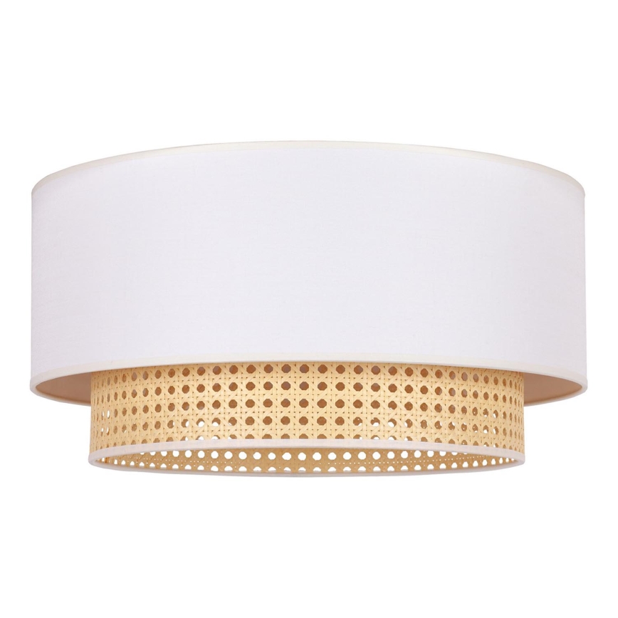 Duolla - Iluminação de teto BOHO 3xE27/15W/230V d. 60 cm cremoso/vime
