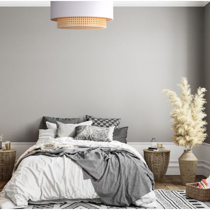 Duolla - Iluminação de teto BOHO 3xE27/15W/230V d. 60 cm cremoso/vime