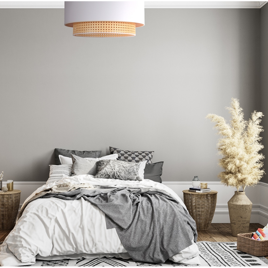 Duolla - Iluminação de teto BOHO 3xE27/15W/230V d. 60 cm cremoso/vime