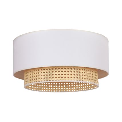 Duolla - Iluminação de teto BOHO 3xE27/15W/230V d. 60 cm cremoso/vime