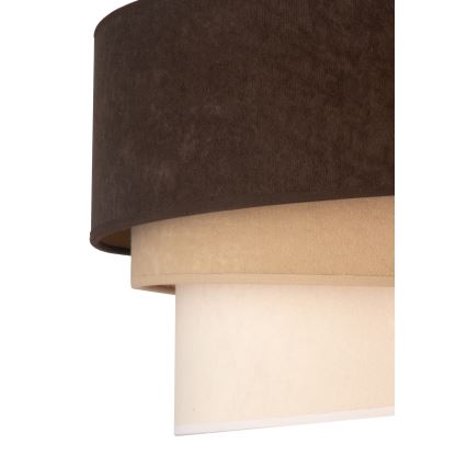 Duolla - Iluminação de teto DEVON 1xE27/40W/230V diâmetro 45 cm castanho/bege