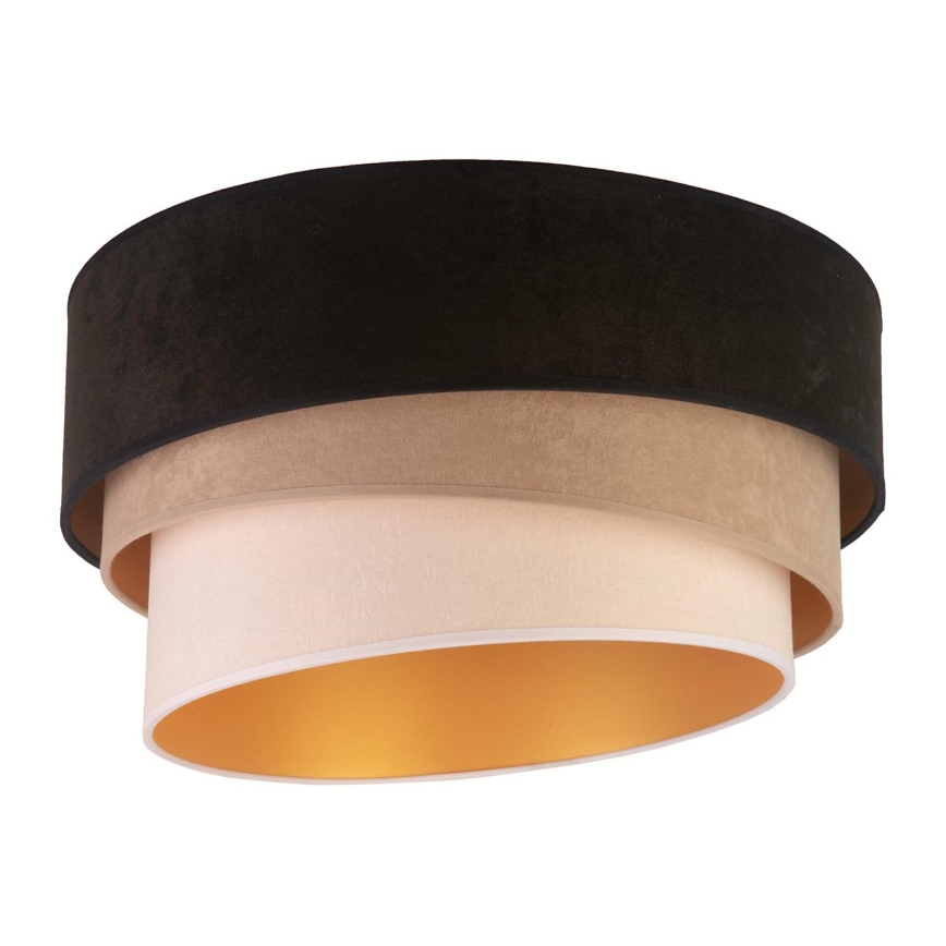 Duolla - Iluminação de teto DEVON 1xE27/40W/230V diâmetro 45 cm preto/bege