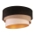 Duolla - Iluminação de teto DEVON 1xE27/40W/230V diâmetro 45 cm preto/bege